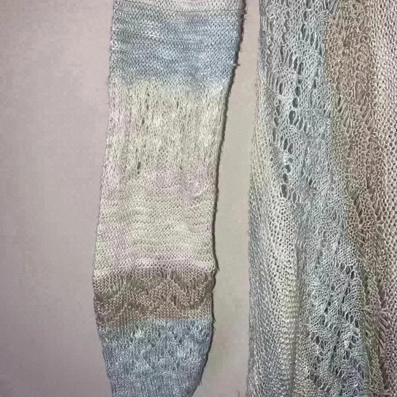 Open Knit Open Face lightweight long cardigan Exc Con size Medium - Picture 6 of 7